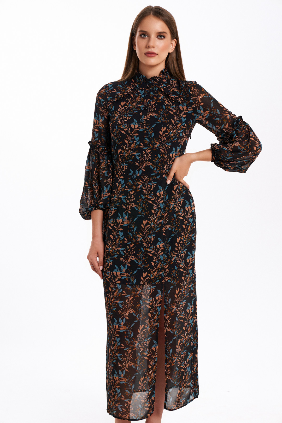 Платье KaVari 1049 черный принт - фото 2